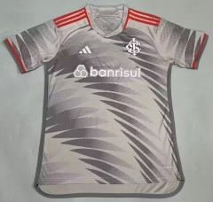 (s-4xl)2024-2025 Brazil SC Internacional 2nd Away Light Gray Thailand Soccer Jersey AAA-908
