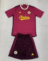2024-2025 Portland Timbers 2nd Away Red Soccer Uniform-AY