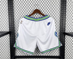 2024 Retro version  Minnesota Timberwolves White  NBA Shorts-311