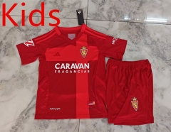 2024-25 Real Zaragoza Home Red Kids/Youth Soccer Uniform-4193