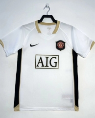 Retro Version 06-07 Manchester United Away White Thailand Soccer Jersey AAA-811