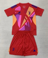 2024-25 Juventus Goalkeeper Red Soccer Uniform-AY