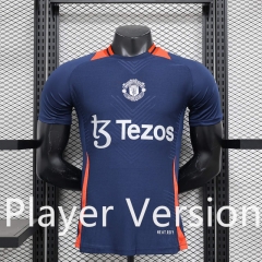 Player version 2024-25 Manchester United Royal Blue  Thailand Soccer Training Jersey-888