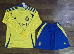 2024-2025 Al-Nassr FC Home Yellow LS Soccer Unifrom-709