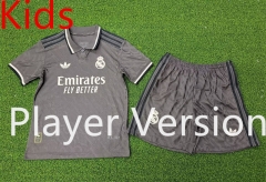 Player Version 2024-2025 Real Madrid 2nd Away Gray Kids/Youth Soccer Uniform-9926