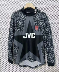 Retro Version 94-95 Arsenal Goalkeeper Black LS Thailand Soccer Jersey AAA-2044
