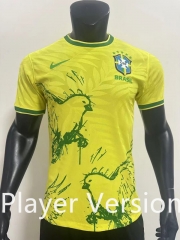 Player Version 2024-2025 Special Version Brazil Yellow Thailand Soccer Jersey AAA-SJ
