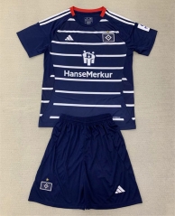 2024-25 Hamburger SV 2nd Away Blue Kids/Youth Soccer Uniform-AY