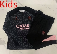 2024-2025 Paris SG Black Kids/Youth Soccer Tracksuit-815
