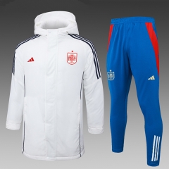 2024-2025 Spain White Cotton Coat Uniform With Hat-815