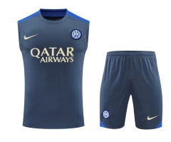 2024-2025 Inter Milan Royal Blue Thailand Soccer Vest Uniform-418