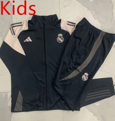 2024-25 Real Madrid Grey Kids/Youth Soccer Jacket Uniform-815