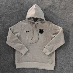 2024-2025 Barcelona Gray Thailand Soccer Tracksuit With Hat-LH