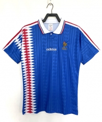 Retro Version 1994 France Home Blue Thailand Soccer Jersey AAA-811