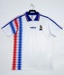 Retro Version 1994 France Away White Thailand Soccer Jersey AAA-811