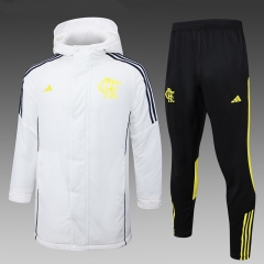 (Black Logo) 2024-2025 Flamengo White Cotton Coat Uniform With Hat-815