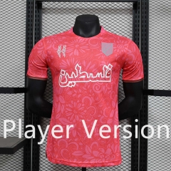 Player Version 2024-25 Palestino Pink Thailand Soccer Jersey AAA-888