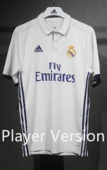 Player Version 2016-17 Retro Version Real Madrid Home White Thailand Soccer Jersey AAA-4563
