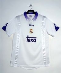 Retro Version 97-98 Real Madrid Home White Thailand Soccer Jersey AAA-888
