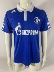 Retro Version 10-11 FC Schalke 04 Home Blue Thailand Soccer Jersey AAA-503