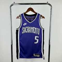 2025 Retro Edition Sacramento Kings Purple#5 NBA Jersey-311