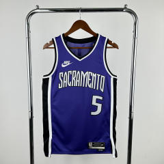 2025 Retro Edition Sacramento Kings Purple#5 NBA Jersey-311
