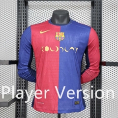 Player Version 2024-2025 Barcelona Home Blue&Red LS Thailand Soccer Jersey AAA-888