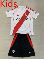 2024-25 CA River Plate Home White Kids/Youth Soccer Uniform-AY