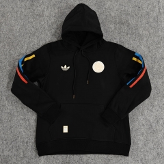 100th Anniversary Edition Colombia Black Thailand Soccer Tracksuit Top With Hat-LH