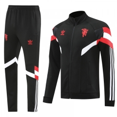 2024-2025 Manchester United Black Thailand Soccer Jacket Uniform-LH
