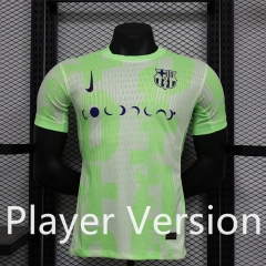 Player Version 2024-2025 Barcelona 2nd Away Green Thailand Soccer Jersey AAA-888