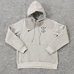 2024-2025 Corinthians Grey Thailand Soccer Tracksuit Top With Hat-LH