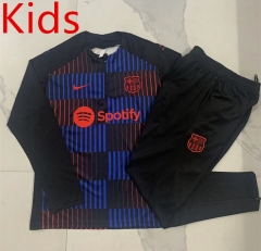 2024-2025 Barcelona Camouflage Black Kid-Youth Soccer Tracksuit -815