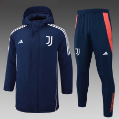 2024-2025 Juventus Royal Blue Cotton Coat Uniform With Hat-815