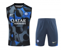 2024-2025 Inter Milan Blue&Gray Thailand Soccer Vest Uniform-418