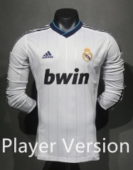 Player Version 12-13 Retro Version Real Madrid Home White LS Thailand Soccer Jersey AAA-4563