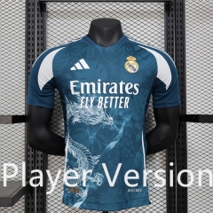 Player Version 2024-2025 Retro Version Real Madrid Blue Thailand Soccer Jersey AAA-888