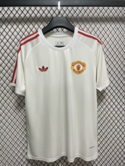 （s-4xl）Retro casual Version  Manchester United  White Thailand Soccer  Jersey-GB