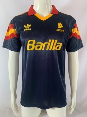 Retro Version 91-92 Roma 2nd Away Black Thailand Soccer Jersey AAA-503