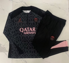 2024-2025 Paris SG Black Thailand Soccer Tracksuit -815