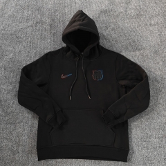 2024-2025 Barcelona Black Thailand Soccer Tracksuit With Hat-LH