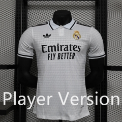 Player Version 2024-2025 Real Madrid White Thailand Soccer Jersey AAA-888