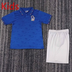Retro Version 1994 Italy Home Blue Kids/Youth Soccer Uniform-6748