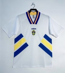 Retro Version 1994 Sweden Away White Thailand Soccer Jersey AAA-811
