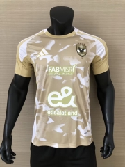 24-25  Al Ahly 2nd Away yellow Thailand Soccer Jersey AAA-4855