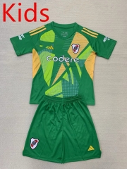 2024-2025 River Plate Goalkeeper Green Kids/Youth Soccer Unifrom-AY