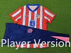 Player version 2024-25  Atletico Madrid Home White&Red Thailand Soccer Tracksuit Uniform-9926