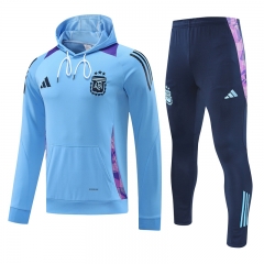 2024-2025 Argentina Blue Thailand Soccer Tracksuit With Hat-815
