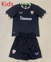 2024-2025 Athletic Bilbao 4th Away Black Kids/Youth Soccer Unifrom-AY
