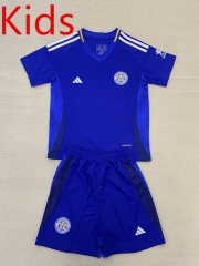 2024-25 Leicester City Home Blue Kids/Youth Soccer Uniform-AY